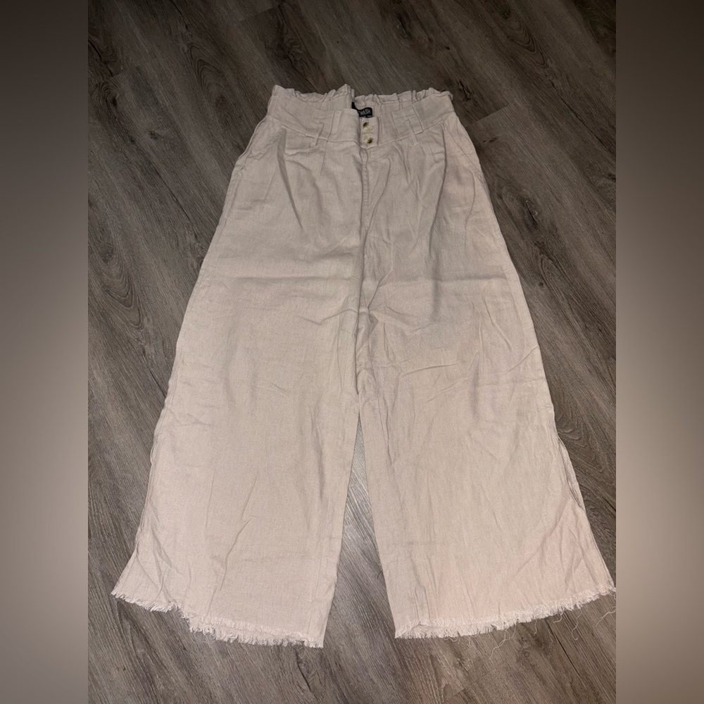 Rewash ~ Beige Wide Leg Pants